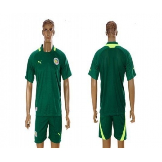Senegal Blank 2012 2013 Green Away Soccer Country Jersey
