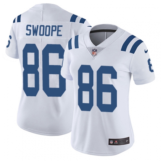 Women's Nike Indianapolis Colts #86 Erik Swoope White Vapor Untouchable Limited Player NFL Jersey - Ujersey