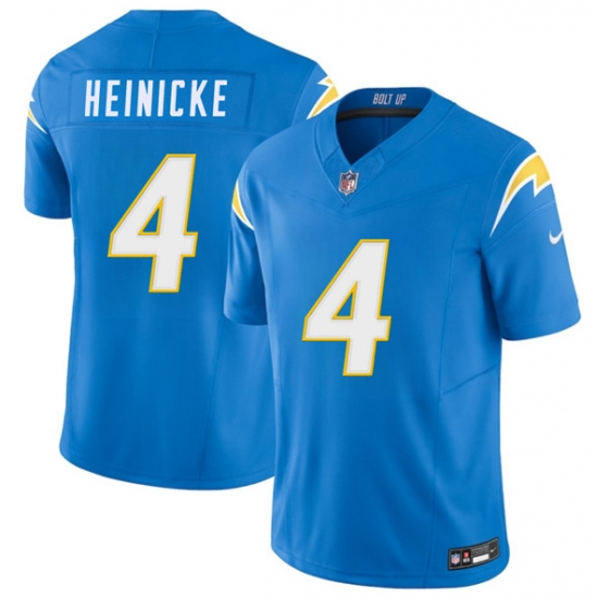 Men's Los Angeles Chargers #4 Taylor Heinicke Blue 2025 F.U.S.E. Vapor Limited Football Stitched Jersey - Ujersey