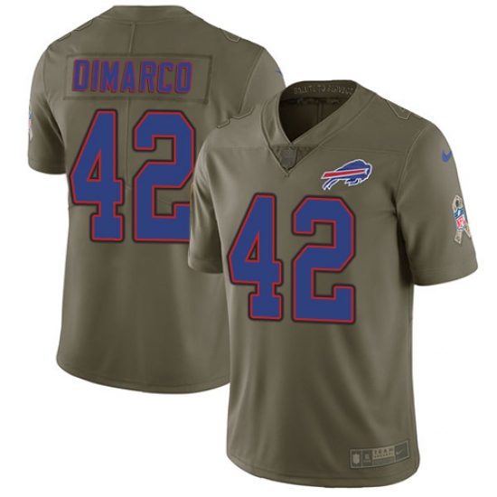 Men's Nike Buffalo Bills #42 Patrick DiMarco Limited Olive 2017 Salute to Service NFL Jersey