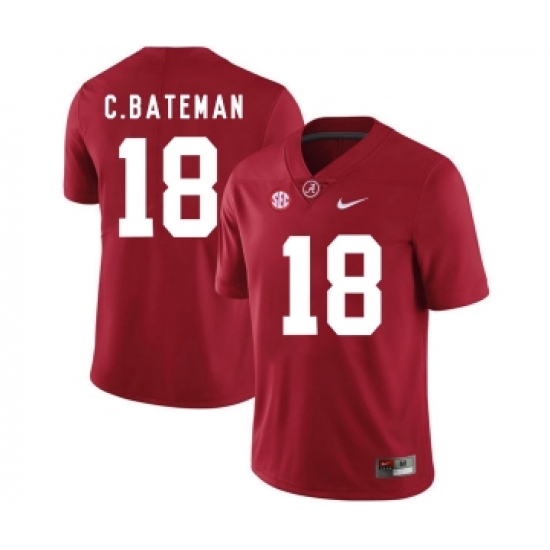 Alabama Crimson Tide 18 Cooper Bateman Red College Football Jersey