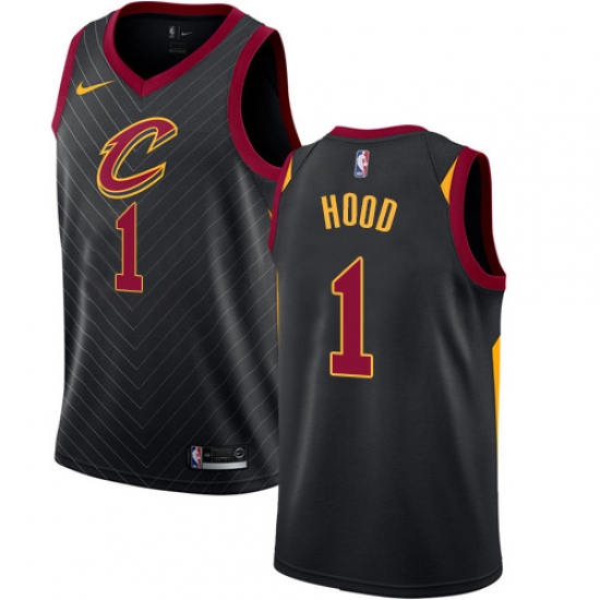 Men's Nike Cleveland Cavaliers #1 Rodney Hood Authentic Black NBA Jersey Statement Edition - Ujersey
