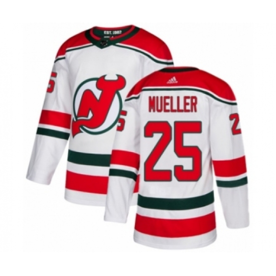 Youth Adidas New Jersey Devils #25 Mirco Mueller Authentic White Alternate NHL Jersey - Ujersey