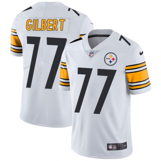 Youth Nike Pittsburgh Steelers #77 Marcus Gilbert White Vapor Untouchable Limited Player NFL Jersey - Ujersey