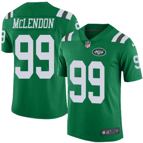 Youth Nike New York Jets #99 Steve McLendon Limited Green Rush Vapor Untouchable NFL Jersey - Ujersey