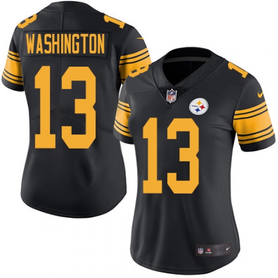 Men's Nike Pittsburgh Steelers #13 James Washington Gray Static Vapor Untouchable Limited NFL Jersey - Ujersey