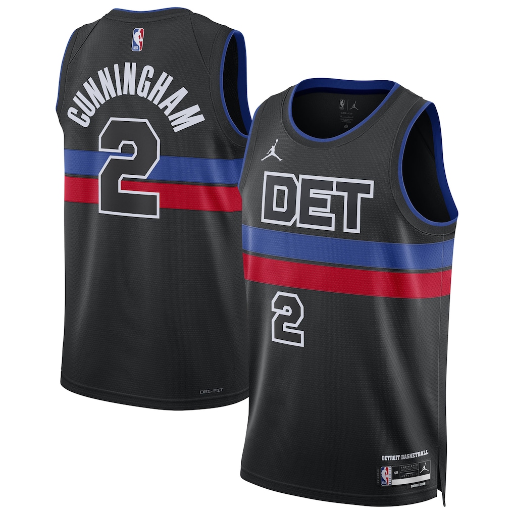 Unisex Detroit Pistons Cade Cunningham Nike Black Swingman Jersey - Statement Edition