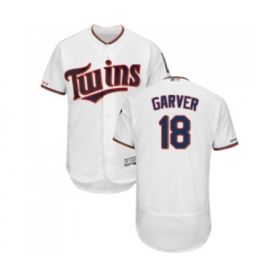 Men's Minnesota Twins #18 Mitch Garver White Home Flex Base Authentic Collection Baseball Jersey - Ujersey