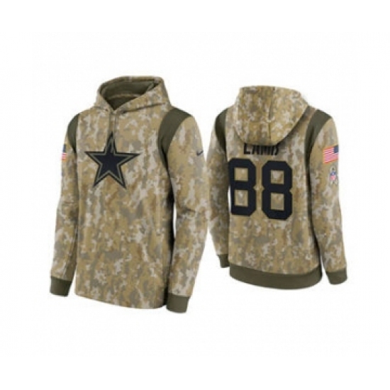 Men's Dallas Cowboys #88 CeeDee Lamb Camo 2021 Salute To Service Therma Performance Pullover Football Hoodie - Ujersey