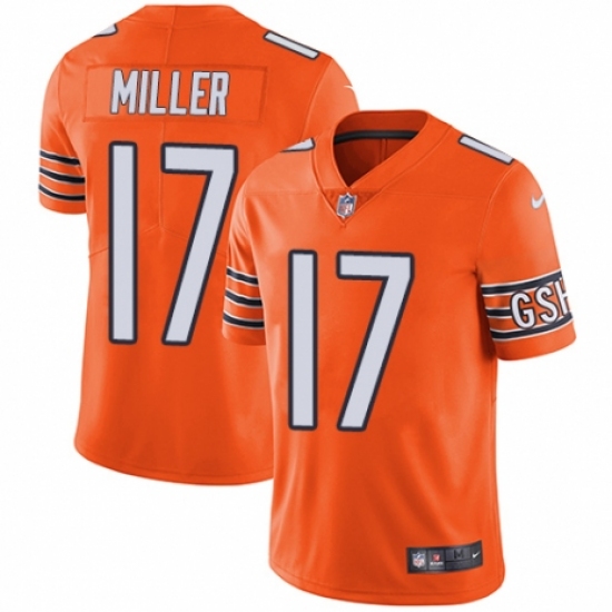 Youth Nike Chicago Bears #17 Anthony Miller Limited Orange Rush Vapor Untouchable NFL Jersey - Ujersey