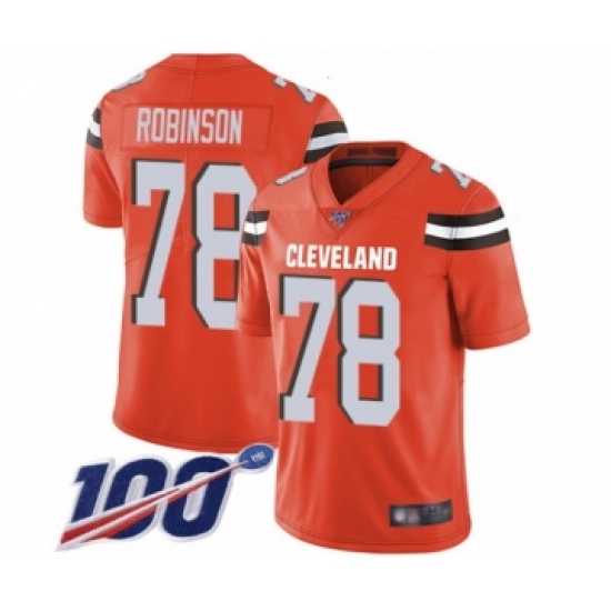 Youth Cleveland Browns #78 Greg Robinson Orange Alternate Vapor Untouchable Limited Player 100th Season Football Jersey - Ujersey