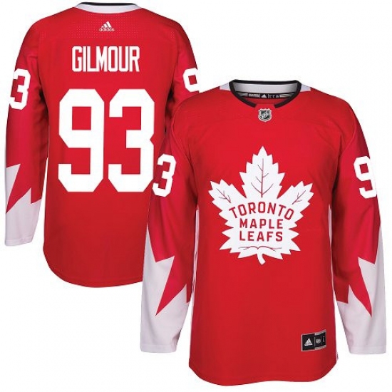 Youth Reebok Toronto Maple Leafs #93 Doug Gilmour Authentic Red Alternate NHL Jersey - Ujersey