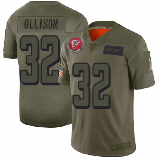 Women's Atlanta Falcons #32 Qadree Ollison Limited Camo 2019 Salute to Service Football Jersey - Ujersey