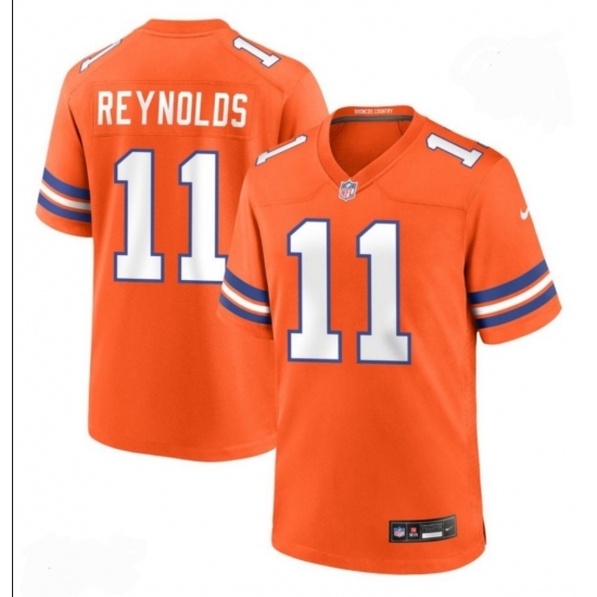 Men's Denver Broncos #11 Josh Reynolds Orange Mile High Collection F.U.S.E. 1977 Throwback Stitched Game Jersey - Ujersey