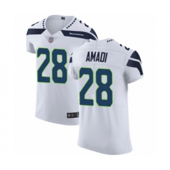 Men's Seattle Seahawks #28 Ugo Amadi White Vapor Untouchable Elite Player Football Jersey - Ujersey