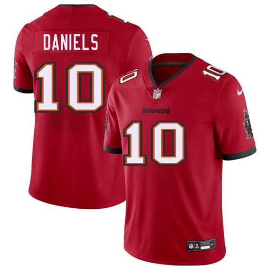 Men's Tampa Bay Buccaneers #10 Jalon Daniels Red 2026 Draft Vapor Limited Football Stitched Jersey - Ujersey
