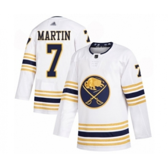Youth Buffalo Sabres #7 Rick Martin Authentic White 50th Season Hockey Jersey - Ujersey