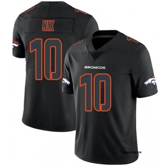 Men Denver Broncos #10 Bo Nix Navy 2024 Black F U S E Alternate Stitched Football Jersey - Ujersey