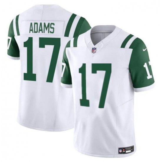 Men's New York Jets #17 Davante Adams White 2024 Classic Alternate Vapor F.U.S.E. Limited Stitched Football Jersey
