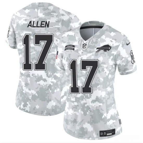 Women's Buffalo Bills #17 Josh Allen 2024 F.U.S.E Arctic Camo Salute To Service Limited Stitched Football Jersey(Run Small) - Ujersey