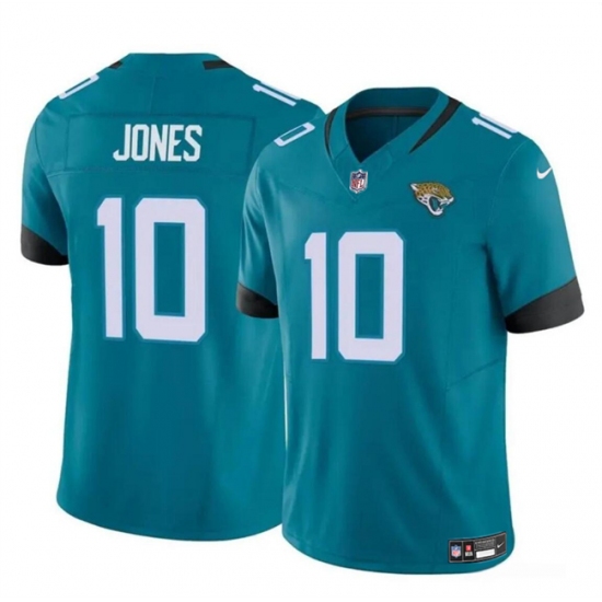 Men's Jacksonville Jaguars #10 Mac Jones Teal 2023 F.U.S.E Vapor Untouchable Limited Football Stitched Jersey - Ujersey