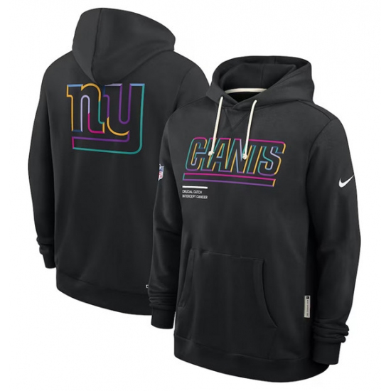 Men's New York Giants Black 2025 Crucial Catch Dri-FIT Hoodie - Ujersey