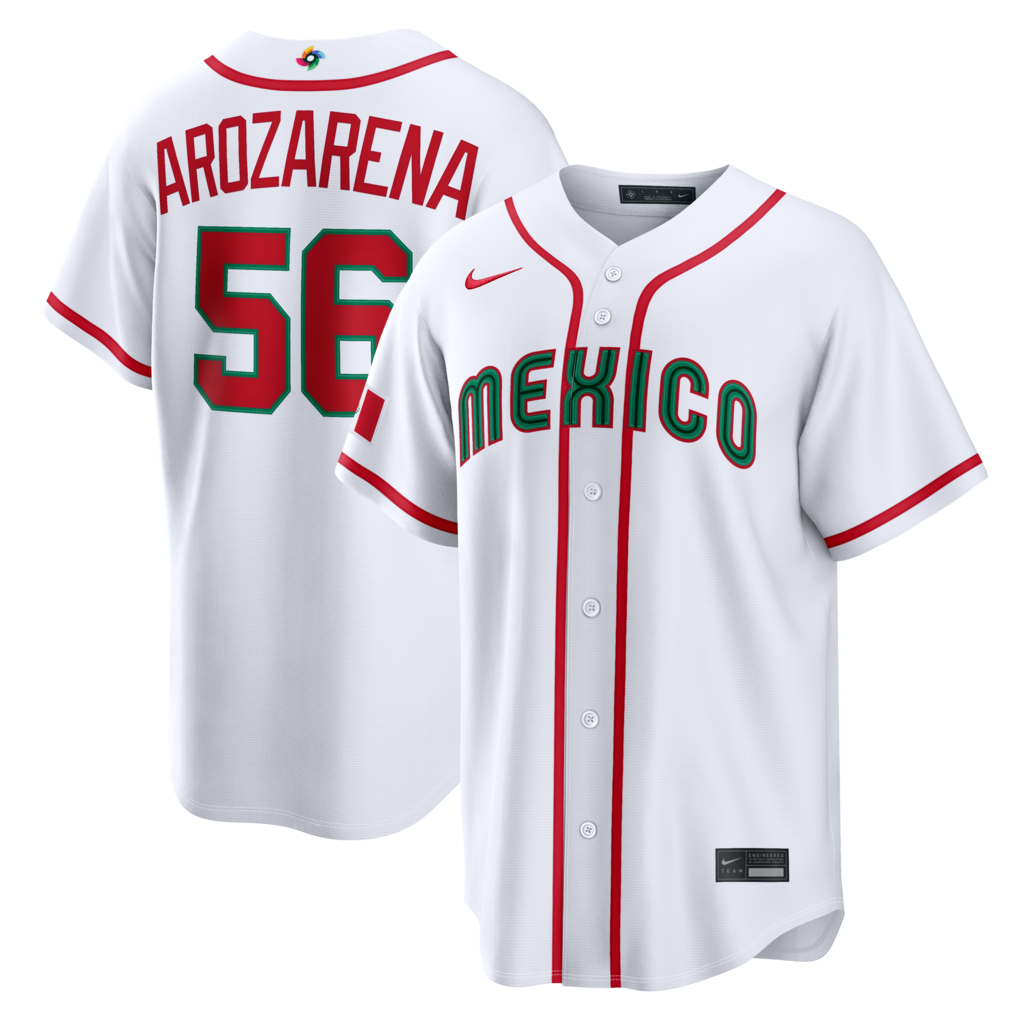 Men's Mexico Baseball Randy Arozarena Nike White 2026 World Baseball Classic Home Stadium Jersey - U-jersey