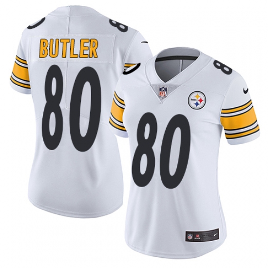 Women's Nike Pittsburgh Steelers #80 Jack Butler White Vapor Untouchable Limited Player NFL Jersey - Ujersey