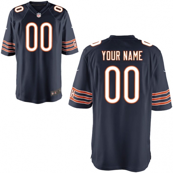 Men's Chicago Bears Nike Navy Custom Game Jersey - Ujersey