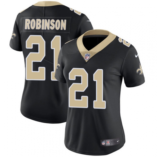 Women's Nike New Orleans Saints #21 Patrick Robinson Black Team Color Vapor Untouchable Limited Player NFL Jersey - Ujersey