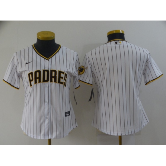 Women's Nike San Diego Padres Blank White Brown Home Stitched Baseball Jersey - Ujersey