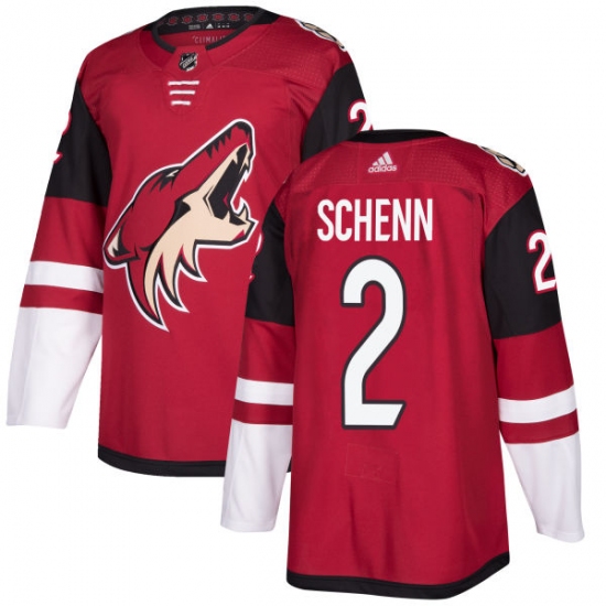 Youth Adidas Arizona Coyotes #2 Luke Schenn Authentic Burgundy Red Home NHL Jersey - Ujersey