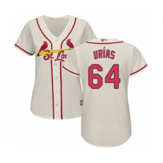 Women's St. Louis Cardinals #64 Ramon Urias Authentic Cream Alternate Cool Base Baseball Player Jersey