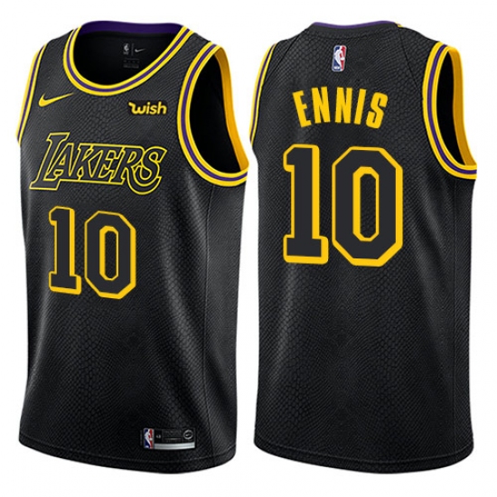 Youth Nike Los Angeles Lakers #10 Tyler Ennis Swingman Black NBA Jersey - City Edition - Ujersey