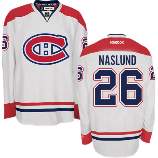 Women's Reebok Montreal Canadiens #26 Mats Naslund Authentic White Away NHL Jersey - Ujersey