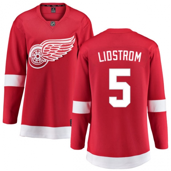 Women's Detroit Red Wings #5 Nicklas Lidstrom Fanatics Branded Red Home Breakaway NHL Jersey - Ujersey