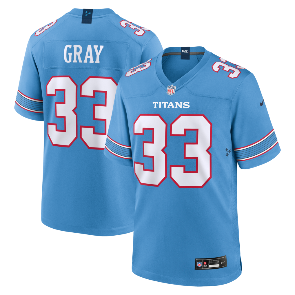 Men's Tennessee Titans Cedric Gray Nike Light Blue Game Jersey - U-jersey