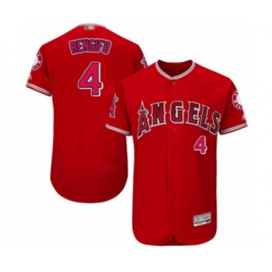Men's Los Angeles Angels of Anaheim #4 Luis Rengifo Red Alternate Flex Base Authentic Collection Baseball Player Jersey - Ujersey