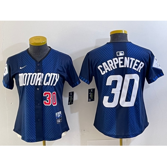 Women's Detroit Tigers #30 Kerry Carpenter Number 2024 Navy City Connect Cool Base Limited Stitched Jersey - Ujersey
