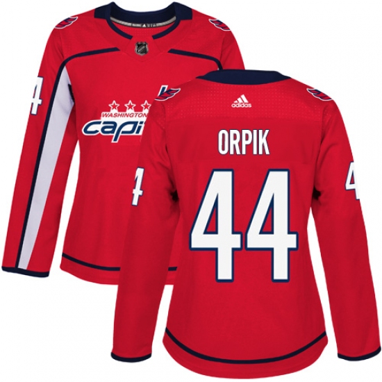 Women's Adidas Washington Capitals #44 Brooks Orpik Authentic Red Home NHL Jersey - Ujersey