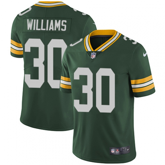Youth Nike Green Bay Packers #30 Jamaal Williams Green Team Color Vapor Untouchable Limited Player NFL Jersey - Ujersey