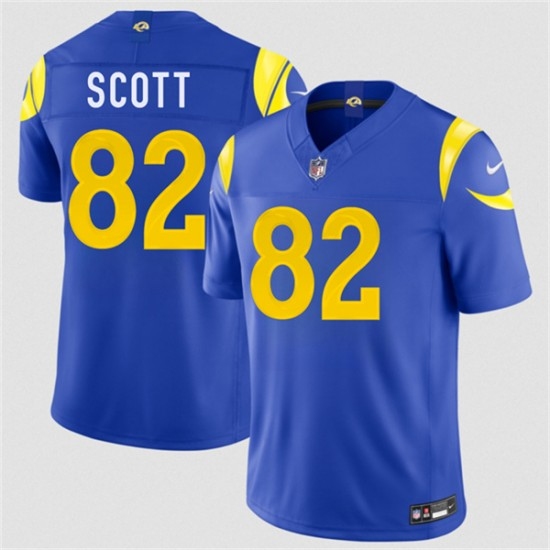 Men's Los Angeles Rams #82 Tyler Scott Royal 2026 F.U.S.E. Vapor Limited Football Stitched Jersey - Ujersey