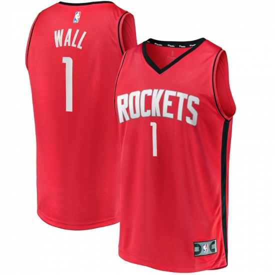 Men's Houston Rockets #1 John Wall Fanatics Branded Red 2020-21 Fastbreak Replica Jersey - Ujersey