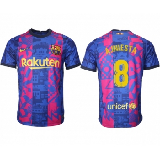 Men 2021-2022 Club Barcelona blue training suit aaa version 8 Soccer Jersey