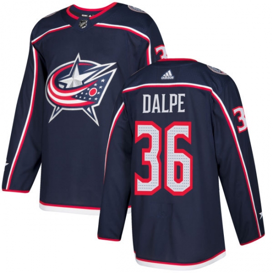 Youth Adidas Columbus Blue Jackets #36 Zac Dalpe Authentic Navy Blue Home NHL Jersey