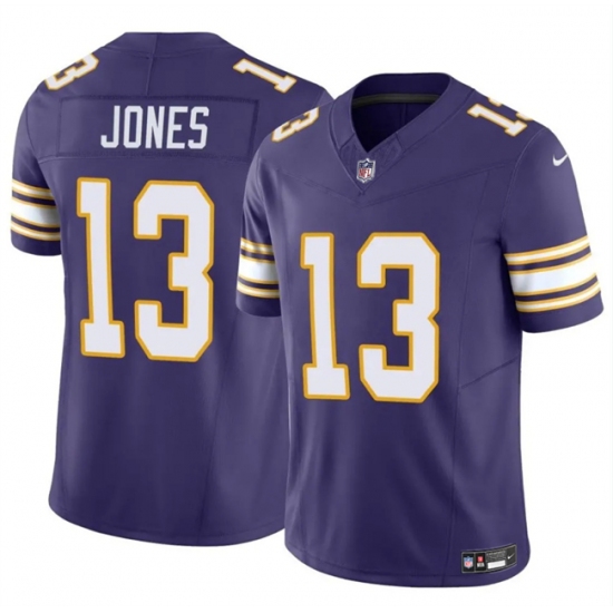 Men's Minnesota Vikings #13 Daniel Jones Purple 2023 F.U.S.E. Throwback Vapor Untouchable Limited Stitched Jersey - Ujersey