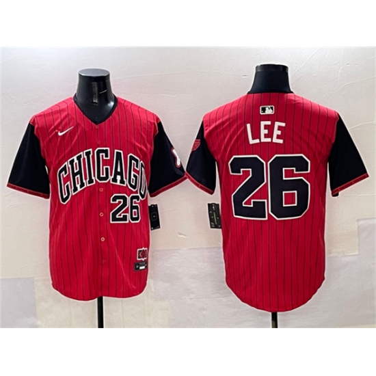 Men's Chicago White Sox #26 Korey Lee Red Black 2025 City Connect Limited Stitched Baseball Jersey - Ujersey