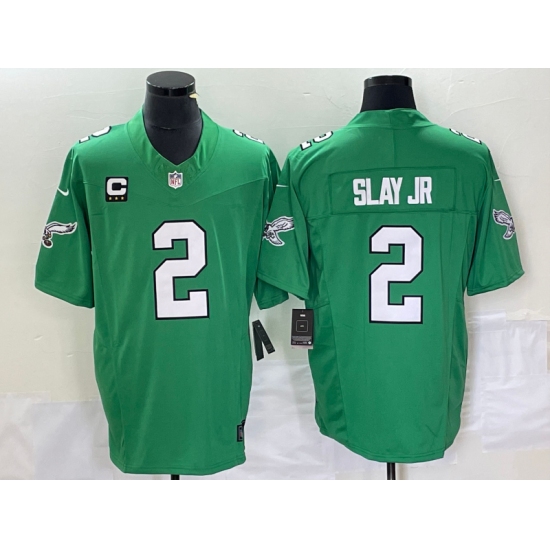 Men's Nike Philadelphia Eagles #2 Darius Slay Jr. Green 2023 F.U.S.E. Vapor Untouchable C Stitched Football Jersey - Ujersey