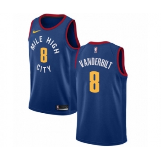 Youth Nike Denver Nuggets #8 Jarred Vanderbilt Swingman Blue Alternate NBA Jersey Statement Edition - Ujersey