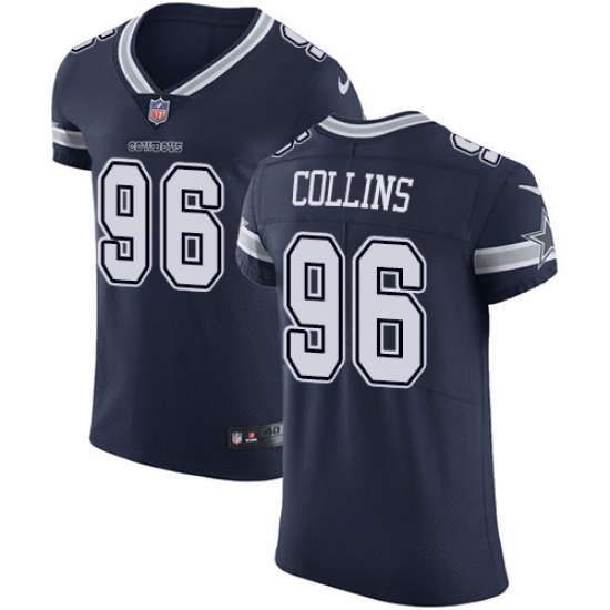 Men's Nike Dallas Cowboys #96 Maliek Collins Navy Blue Team Color Vapor Untouchable Elite Player NFL Jersey - Ujersey